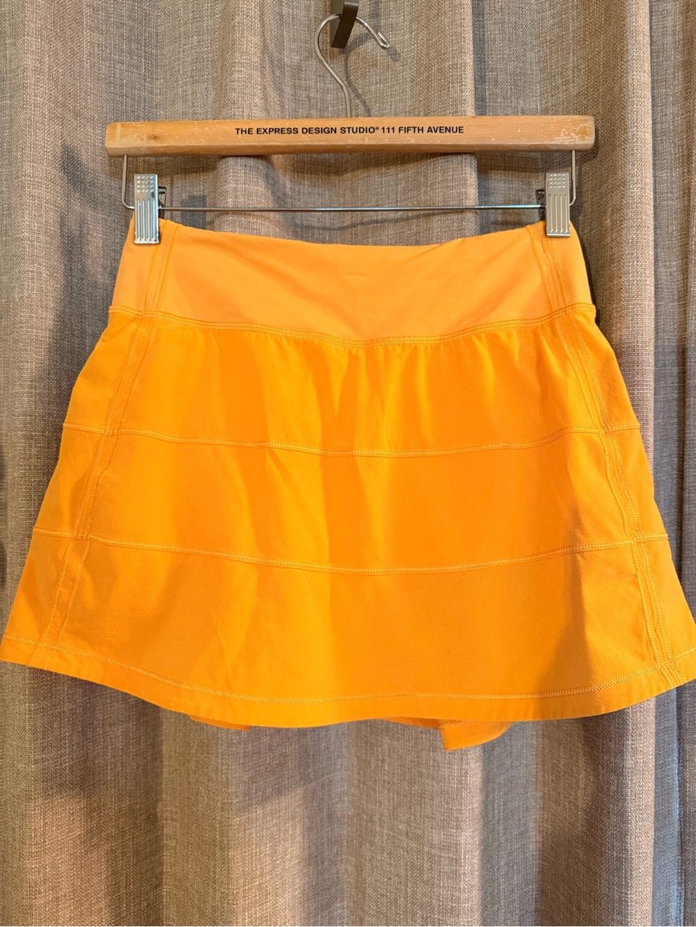 Lululemon Pace Rival Mid Rise Skirt Long Mango Dream Orange Size 2 - Picture 2 of 7